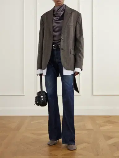 Acne Studios Layered Checked Wool-blend Blazer | Thumbnail 2 Acne Studios Layered Checked Wool-blend Blazer | Thumbnail 2