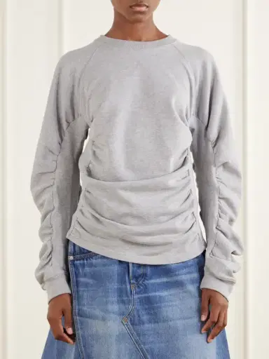 JW Anderson Ruched Sleeve Cotton-jersey Sweatshirt | Thumbnail 3