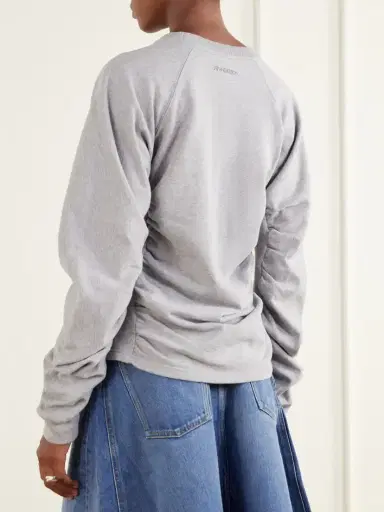 JW Anderson Ruched Sleeve Cotton-jersey Sweatshirt | Thumbnail 4
