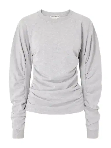 JW Anderson Ruched Sleeve Cotton-jersey Sweatshirt | Thumbnail 1