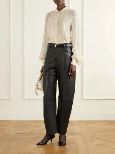 RÓHE Romantic Pintucked Silk-crepe De Chine Blouse | Thumbnail 2