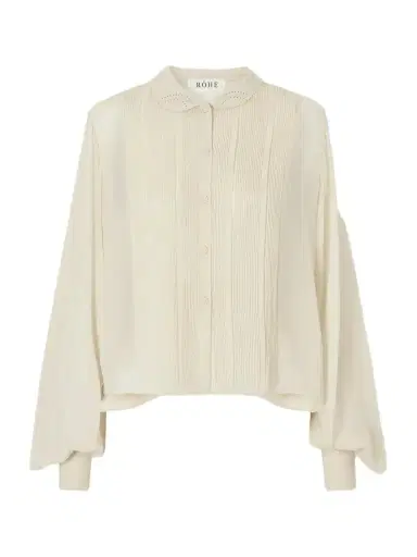 RÓHE Romantic Pintucked Silk-crepe De Chine Blouse | Thumbnail 1