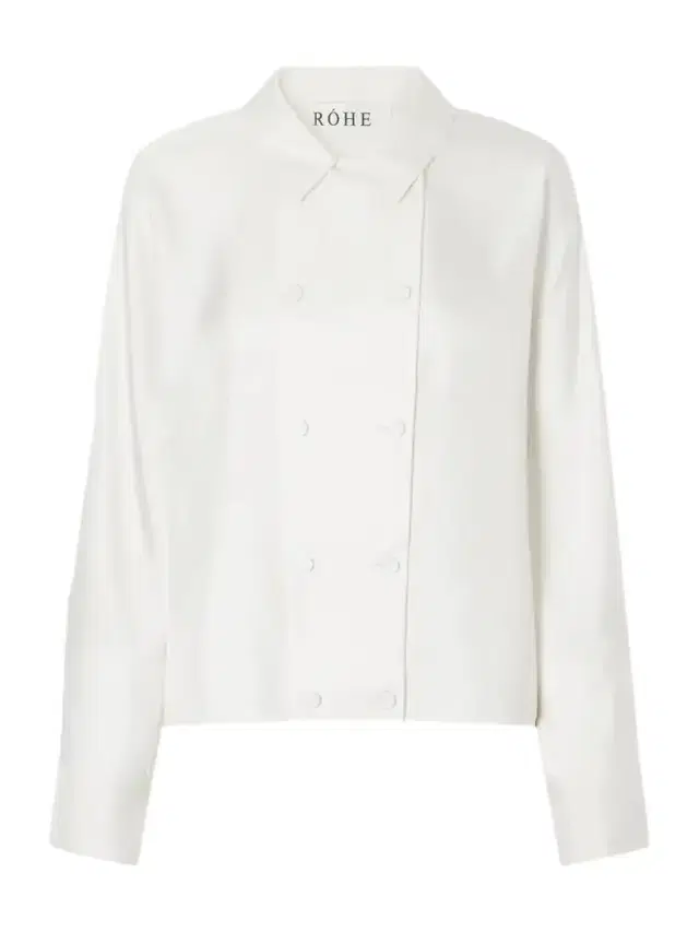 Double-breasted Silk-satin Blouse