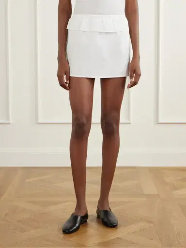 Deiji Studios Flounce Layer Organic Cotton-poplin Mini Skirt | Thumbnail 3 Deiji Studios Flounce Layer Organic Cotton-poplin Mini Skirt | Thumbnail 3