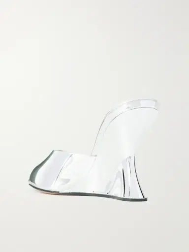 Aquazzura Bisous 95 Metallic Leather Wedge Sandals | Thumbnail 3 Aquazzura Bisous 95 Metallic Leather Wedge Sandals | Thumbnail 3