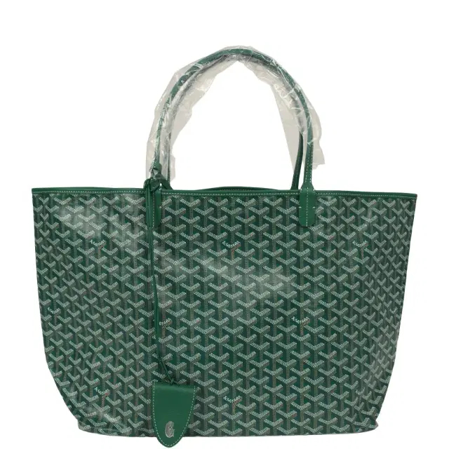 goyard Goyard Goyardine Green Saint Louis GM Tote Bag Palladium Hardware