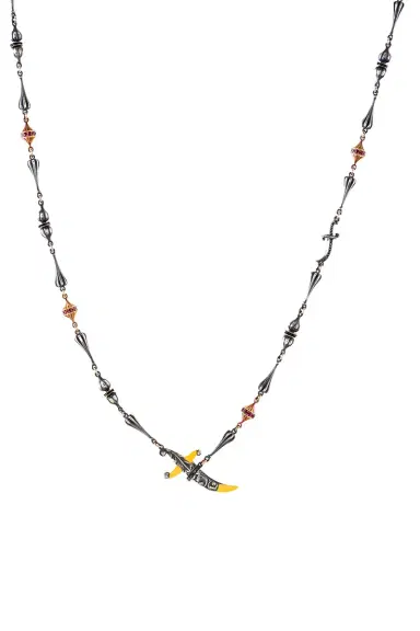 SEVAN BICAKCI Ruby Black Diamond Dagger Necklace | Thumbnail 1