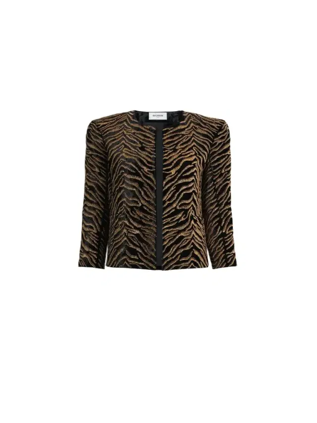 Balmain Velvet jacket with tiger embroidery