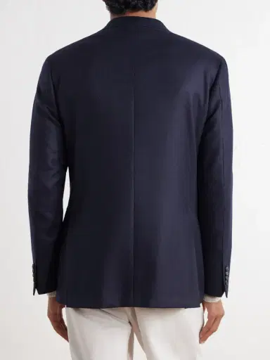 Canali Kei Double-Breasted Wool and Silk-Blend Blazer - Men | Thumbnail 4 Canali Kei Double-Breasted Wool and Silk-Blend Blazer - Men | Thumbnail 4