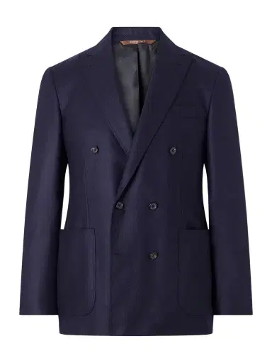 Canali Kei Double-Breasted Wool and Silk-Blend Blazer - Men | Thumbnail 1 Canali Kei Double-Breasted Wool and Silk-Blend Blazer - Men | Thumbnail 1