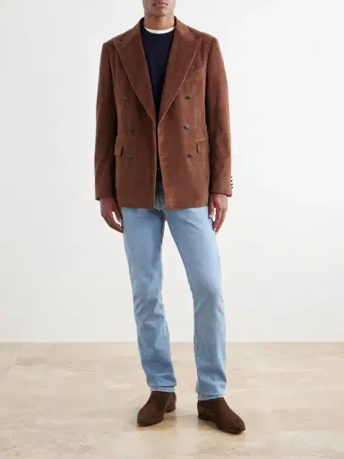 Canali Capri Double-Breasted Cotton-Corduroy Blazer - Men | Thumbnail 2