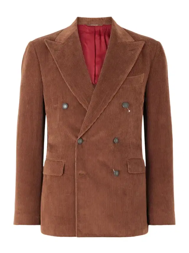 Canali Capri Double-Breasted Cotton-Corduroy Blazer - Men