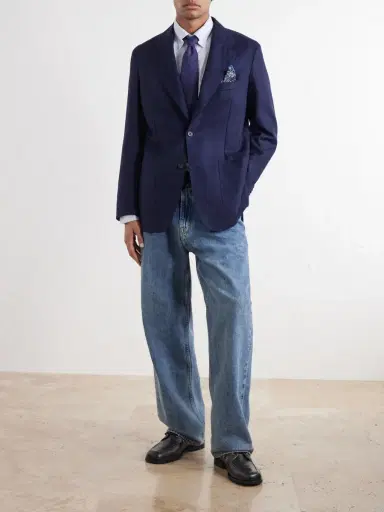 Drake's Button-Down Collar Striped Cotton Oxford Shirt - Men | Thumbnail 2