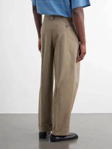 Margaret Howell Straight-Leg Pleated Cotton-Drill Trousers - Men | Thumbnail 4