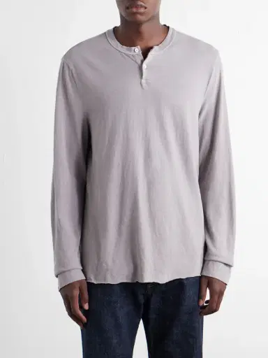 James Perse Cotton-Jersey Henley T-Shirt - Men | Thumbnail 3 James Perse Cotton-Jersey Henley T-Shirt - Men | Thumbnail 3