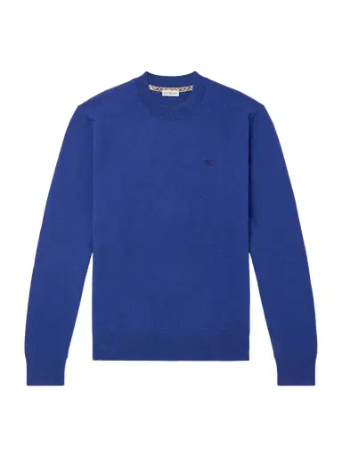 Burberry Logo-Embroidered Cashmere-Blend Sweater - Men | Thumbnail 1 Burberry Logo-Embroidered Cashmere-Blend Sweater - Men | Thumbnail 1