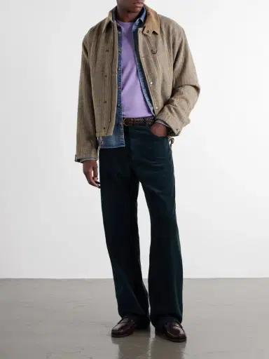 FrizmWORKS Corduroy-Trimmed Checked Wool Jacket - Men | Thumbnail 2 FrizmWORKS Corduroy-Trimmed Checked Wool Jacket - Men | Thumbnail 2