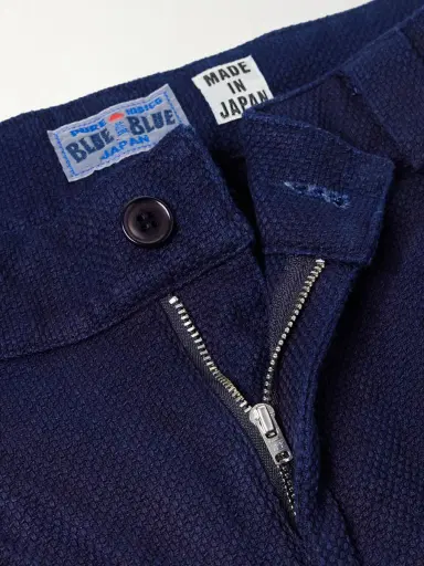 Blue Blue Japan Straight-Leg Pleated Sashiko-Cotton Trousers - Men | Thumbnail 5