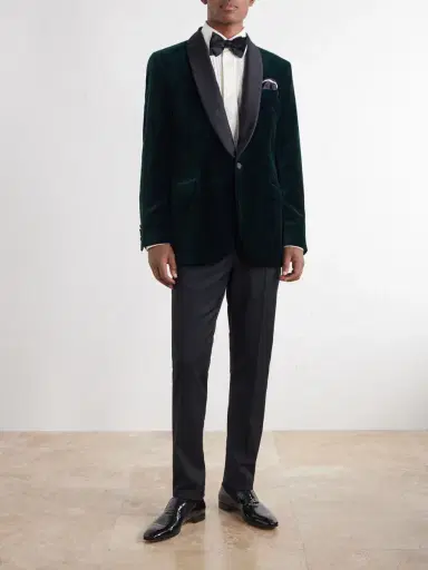Favourbrook Satin-Trimmed Cotton-Velvet Tuxedo Jacket - Men | Thumbnail 2