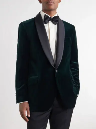 Favourbrook Satin-Trimmed Cotton-Velvet Tuxedo Jacket - Men | Thumbnail 3
