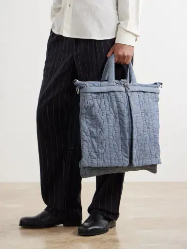 Kardo Embroidered Cotton-Chambray Tote Bag - Men | Thumbnail 2