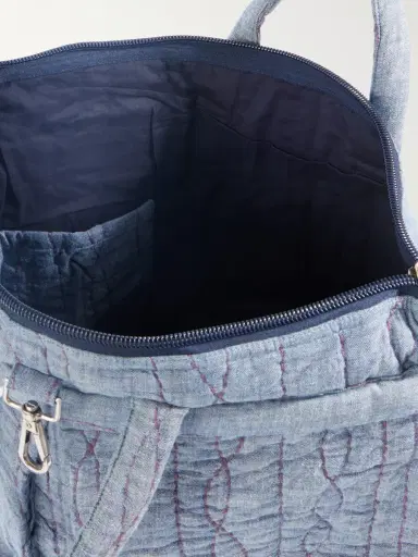 Kardo Embroidered Cotton-Chambray Tote Bag - Men | Thumbnail 6