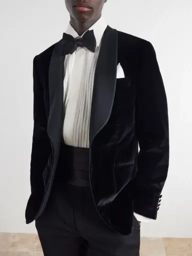 Canali Shawl-Collar Satin-Trimmed Cotton-Velvet Tuxedo Jacket - Men | Thumbnail 5