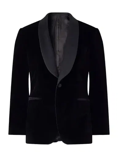 Canali Shawl-Collar Satin-Trimmed Cotton-Velvet Tuxedo Jacket - Men | Thumbnail 1