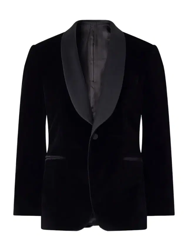 Canali Shawl-Collar Satin-Trimmed Cotton-Velvet Tuxedo Jacket - Men