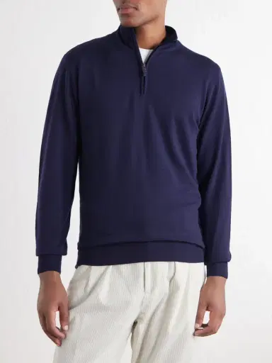 Canali Wool Half-Zip Sweater - Men | Thumbnail 3