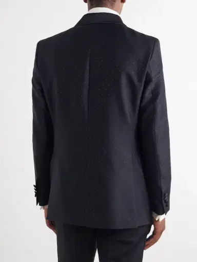 Favourbrook Polka-Dots Wool and Silk-Blend Tuxedo Jacket - Men | Thumbnail 4