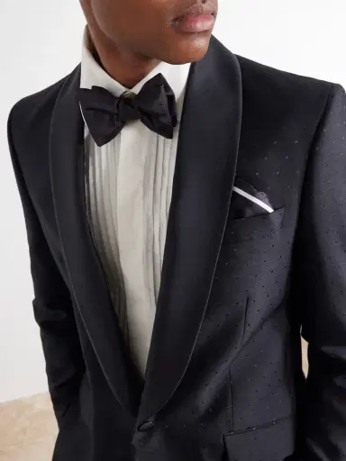Favourbrook Polka-Dots Wool and Silk-Blend Tuxedo Jacket - Men | Thumbnail 5