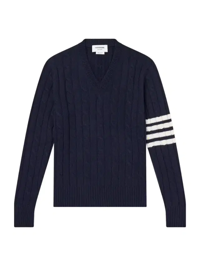 Thom Browne 4-Bar Stripe Cable-Knit Cashmere Sweater - Men