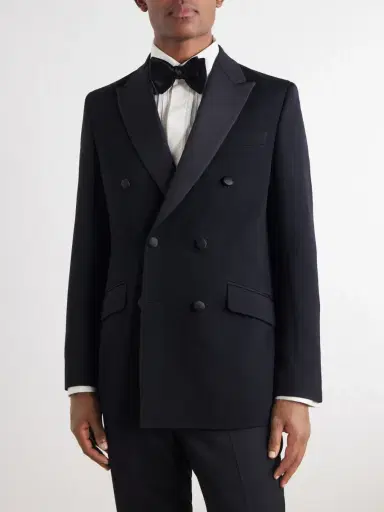 Favourbrook Grosgrain-Trimmed Double-Breasted Wool Tuxedo Jacket - Men | Thumbnail 3
