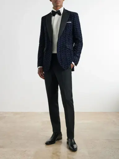Favourbrook Nene Grosgrain-Trimmed Embroidered Velvet Tuxedo Jacket - Men | Thumbnail 2