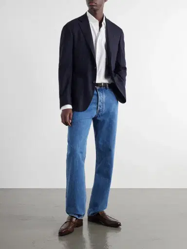 Canali Cotton-Herringbone Shirt - Men | Thumbnail 2