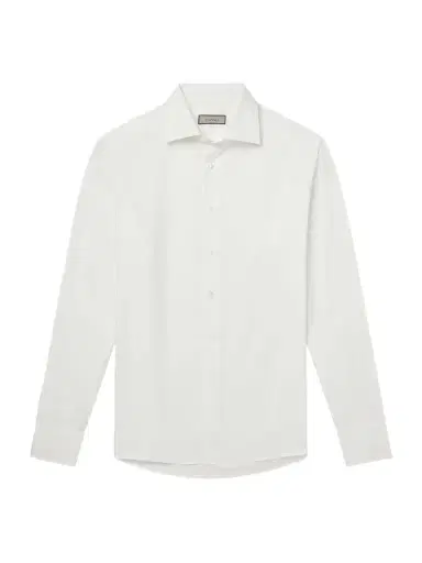 Canali Cotton-Herringbone Shirt - Men | Thumbnail 1