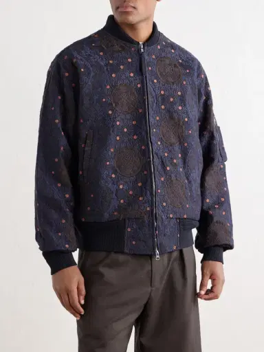 Kardo Max Embroidered Cotton Bomber Jacket - Men | Thumbnail 3