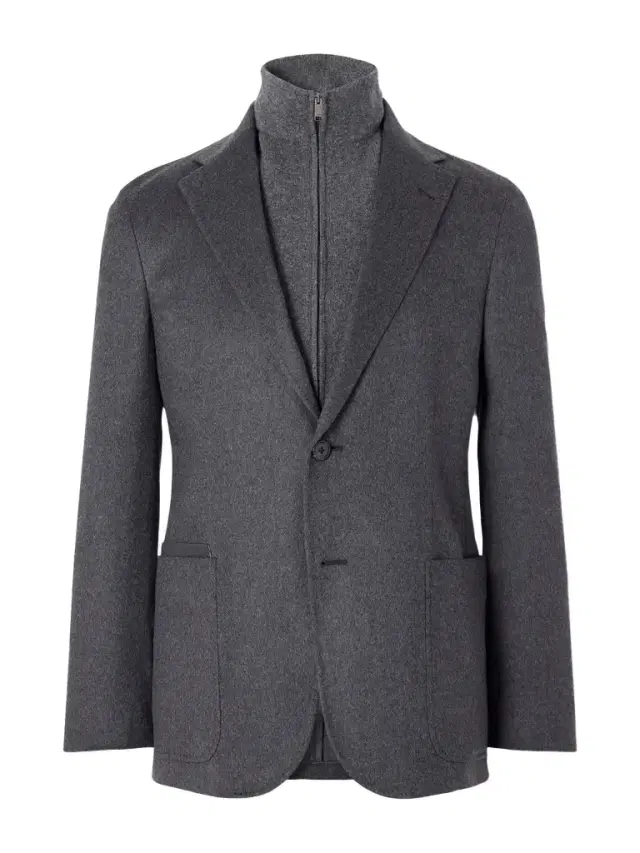 Zegna Oasi Cashmere Zip-Up Blazer - Men