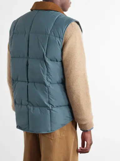 A.P.C. Jimmy Corduroy-Trimmed Quilted Shell Vest - Men | Thumbnail 4