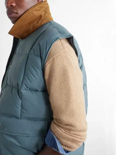 A.P.C. Jimmy Corduroy-Trimmed Quilted Shell Vest - Men | Thumbnail 5