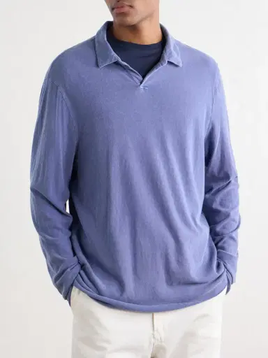 James Perse Cotton-Twill Polo Shirt - Men | Thumbnail 3