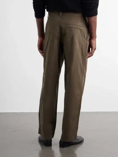 Margaret Howell MHL. Straight-Leg Pleated Cotton Trousers - Men | Thumbnail 4