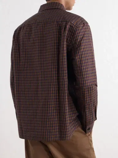 Margaret Howell MHL. Overall Checked Cotton and Linen-Blend Shirt - Men | Thumbnail 4