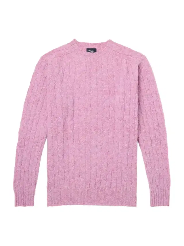 Drake's Cable-Knit Brushed Wool Sweater - Men