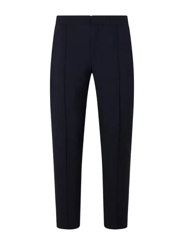 Zegna Tapered Pleated Wool-Canvas Trousers - Men
