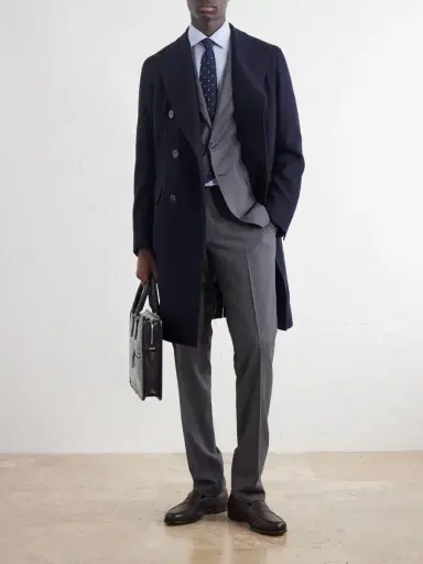 Canali Double-Breasted Wool Coat - Men | Thumbnail 2
