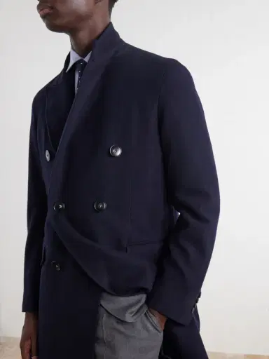 Canali Double-Breasted Wool Coat - Men | Thumbnail 5
