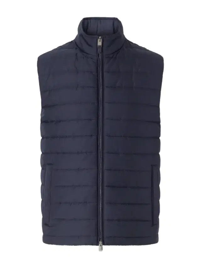 Canali Leather-Trimmed Quilted Shell Gilet - Men