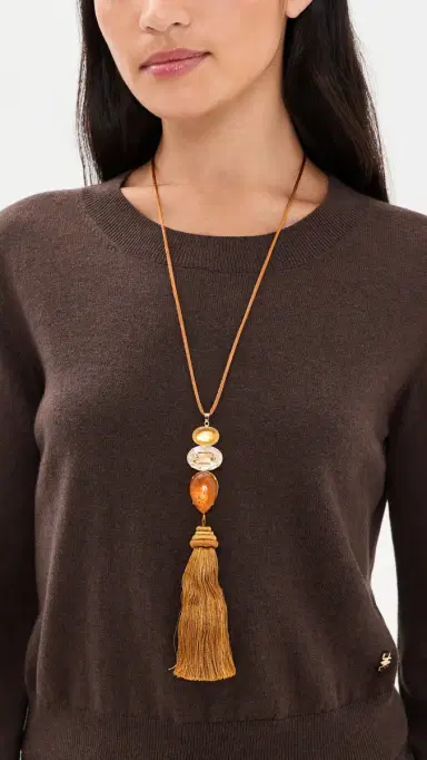 Jennifer Behr Torin Tassel Necklace | Thumbnail 3